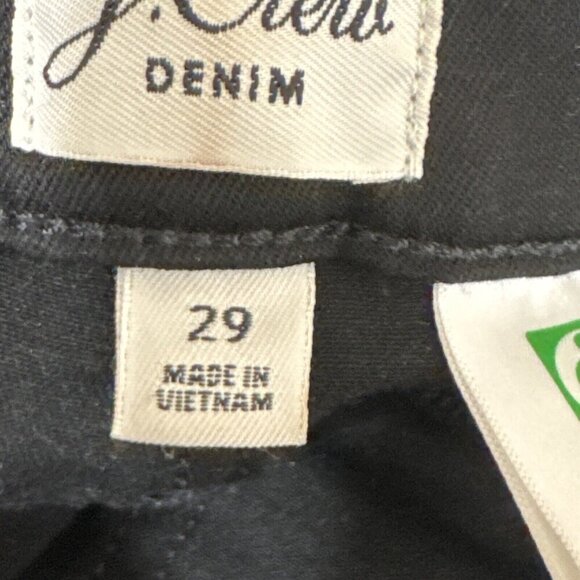 J. Crew Denim Women's 29 Vintage Straight Jeans Black Button Fly EUC Inseam 28" - Picture 10 of 16